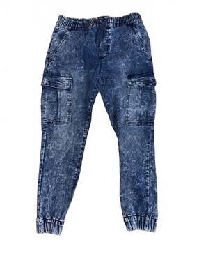 Modern Culture Men's Medium Acid Wash Cargo Jogger Pants